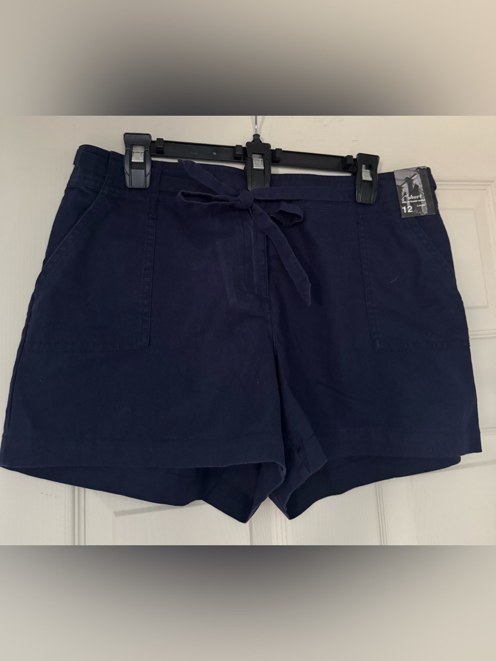 New York & Co. Navy Blue Tie-Waist Shorts /Size 12 / NWT